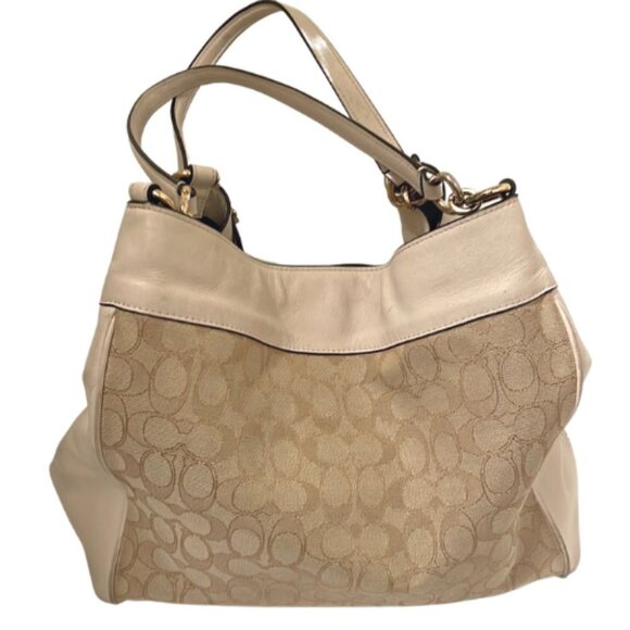 Coach Lexy Shoulder Bag‎ Beige Off-White spring summer classic designer leather - Picture 4 of 16